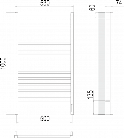 Ватикан П12 500х1000 электро (sensor quick touch) Полотенцесушитель TERMINUS) крашеные Георгиевск - фото 3 Ватикан П12 500х1000 электро (sensor quick touch) Полотенцесушитель TERMINUS) крашеные Георгиевск - фото 3