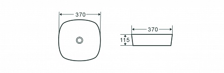 Раковина накладная Terminus Классик 370х370х115 Георгиевск - фото 3