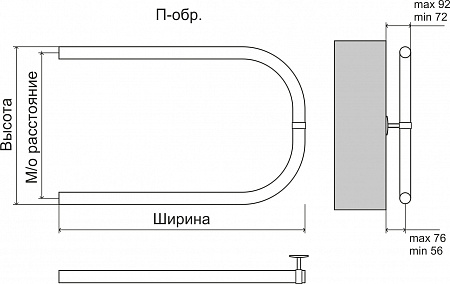 П-обр БШ 500х400 Полотенцесушитель  TERMINUS Георгиевск - фото 3