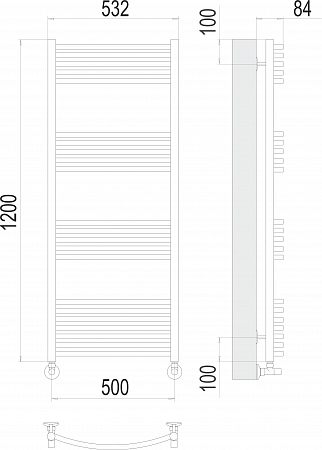 Классик П22 500х1200 Полотенцесушитель  TERMINUS Георгиевск - фото 3