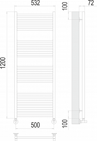 Аврора П22 500х1200 Полотенцесушитель  TERMINUS Георгиевск - фото 3